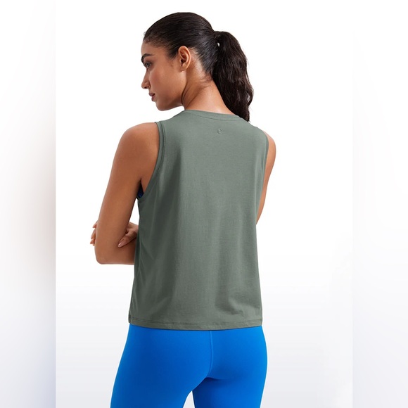Pima Cotton Crop Tank Round Neck - Picture 2 of 6